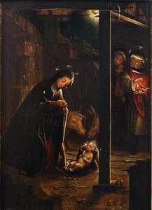 Nativité dans la lumière nocturne - Defendente Ferrari